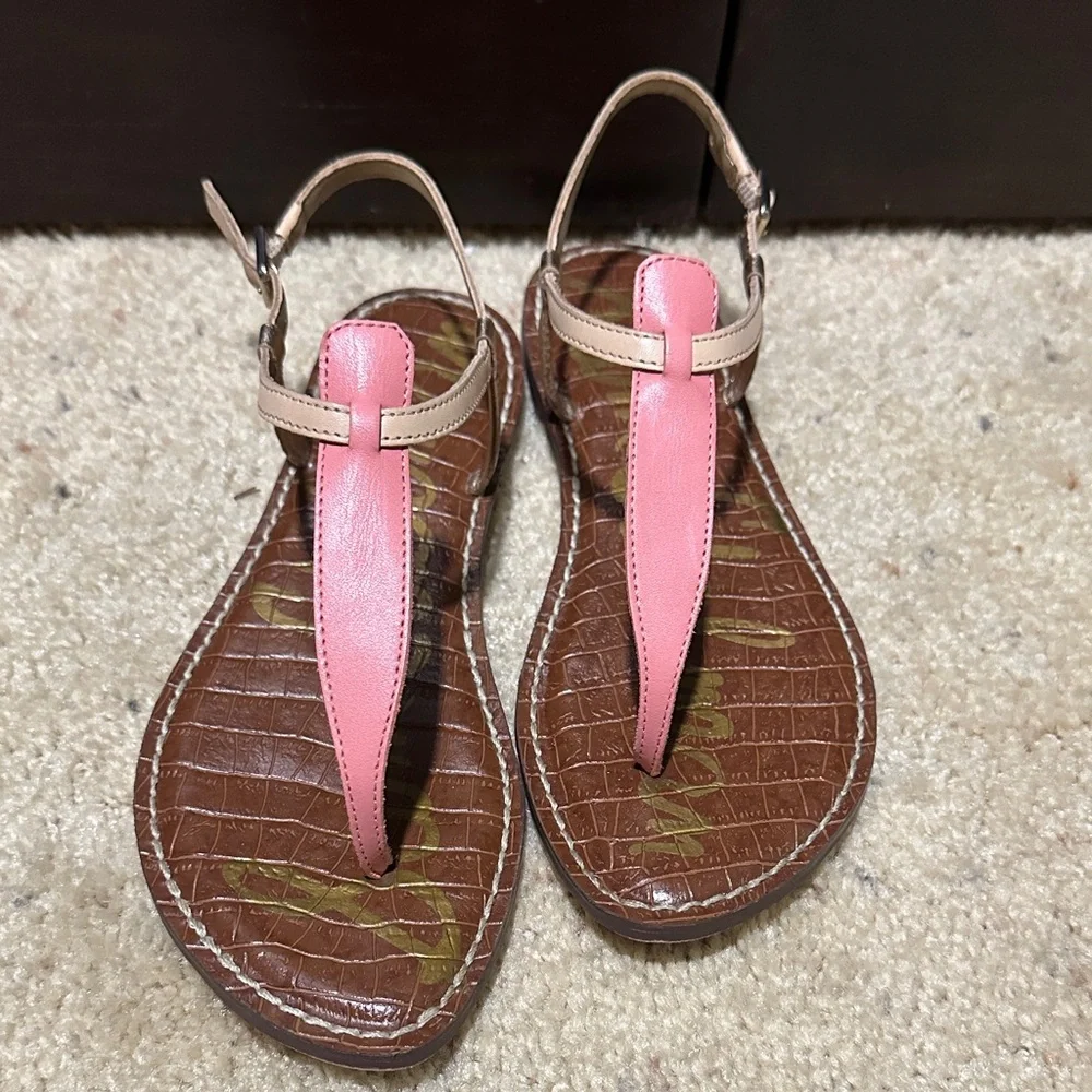 Sam Edelman GiGi Coral and nude Women's Sandals - Picture 1 of 4